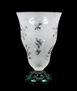 Contemporary Czech Art Glass Vase by Karl Anton