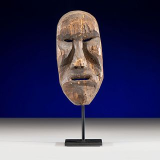 Alaskan Eskimo Carved Wooden Mask