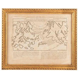 Buache, Philippe. Carte des Terres aux Environs du Japon ou du Nord - Est de l'Asie et du Nord - Ouest de l'Amérique... Ca. 1760. Mapa.