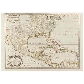 L'Isle, Guillaume de. Carte du Mexique et des Etats Unis d'Amerique... Paris, 1783. Map grabado, 49 x 67 cm.