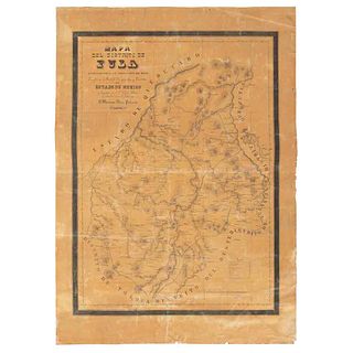 Moral, Tomás Ramón del. Mapa del Distrito de Tula… México, 1851. Mapa montado sobre tela, 76 x 54.5 cm.