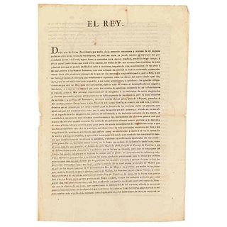 Yo El Rey (Fernando VII). Anulación de la Constitución de Cádiz. Guadalajara: Reimpreso en la Oficina de José Fructo Romero, 1814.