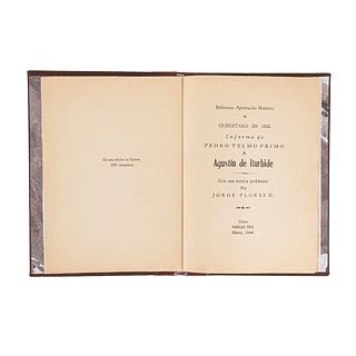 Primo, Pedro Telmo. Querétaro en 1822. Informe a Agustín de Iturbide. México, 1944. Edición de 100 ejemplares.