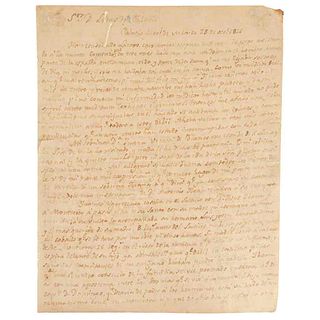 Teresa de Mier Noriega y Guerra, Fray Servando. Carta Dirigida al Señor Lucas del Palacio. México, 1826. Firma.