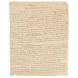 Teresa de Mier Noriega y Guerra, Fray Servando. Carta Dirigida al Señor Lucas del Palacio. México, 1827. Firma.