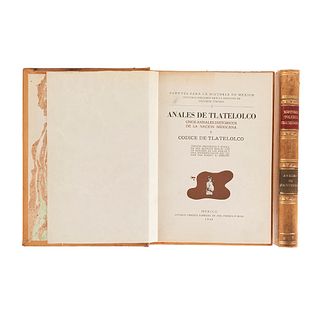 Toscano, Salvador.  Historia Tolteca - Chichimeca / Anales de Tlatelolco. México, 1947 - 1948. Piezas: 2.