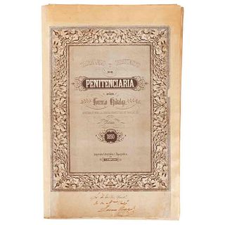 Hidalga, Lorenzo. Paralelo y Proyecto de Penitenciaria. México: I. Cumplido,1850. 6 láminas. Dedicado por el autor a Emilio Dondé.