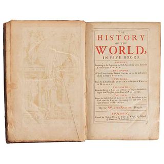 Raleigh, Walter. The History of the World in Five Books... London, 1677. Ocho mapas plegados.