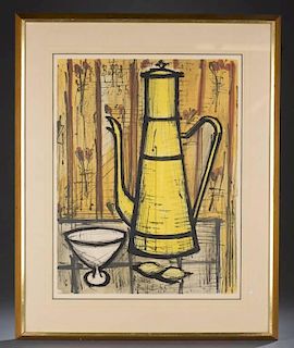 Buffet, Bernard. Teapot and Cup, Print.