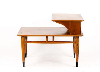 Mid Century Modern Walnut Step Table by Lane