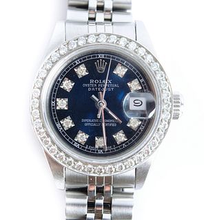 Ladies Rolex Datejust in Stainless with Diamonds