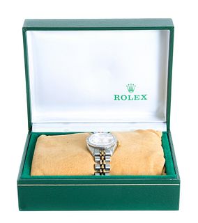 Ladies Rolex Datejust SS Watch w/Diamonds