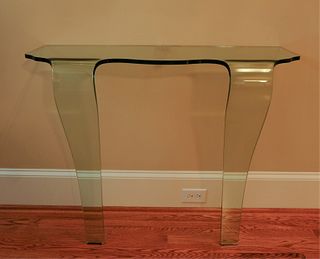 Contemporary Wall Mounted Glass Console Table