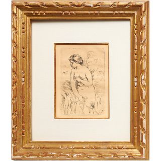Auguste Renoir, "The Bather", etching