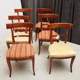 (6) Continental Neoclassical style dining chairs