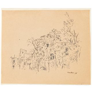 Orfeo Tamburi, ink on paper, 1936