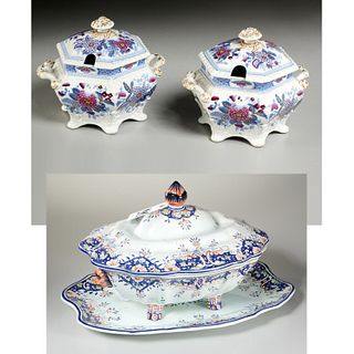 Group of (3) early 19th/20th c. tureens