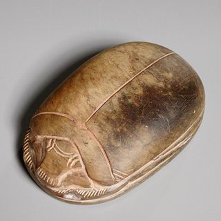 Large Egyptian style heart scarab, ex-museum
