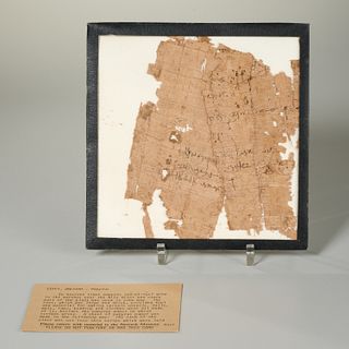 Ancient Egyptian papyrus fragments, ex-museum