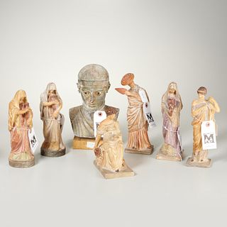 (6) Greco-Roman style statuettes & bust