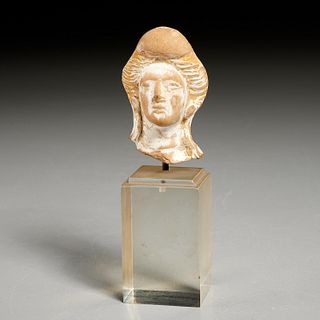 Greek Hellenistic tanagra head, ex-Komor