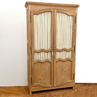 French Provincial style bleached pine armoire