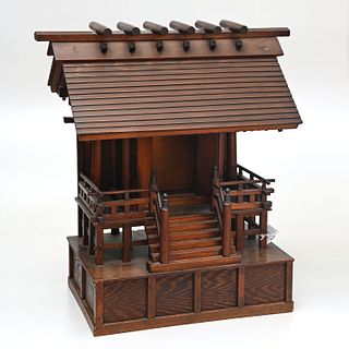 Old architectural model of a Japanese house