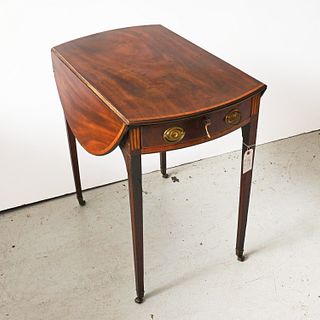 George III inlaid mahogany pembroke table