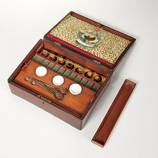 19th c. mahogany artist's box