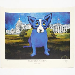 George Rodrigue, signed "Blue Dog" lithograph