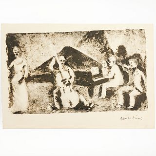Alberto Ziveri, etching on paper