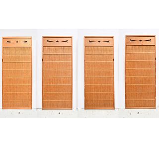 Japanese pierced wood screen panels