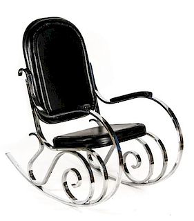Mid Century Maison Jansen Rocking Chair