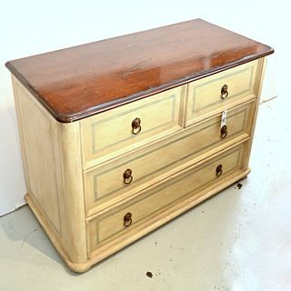 Designer cream painted chest of drawers