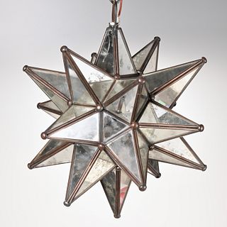 Vintage Moravian star pendant light fixture
