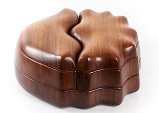 Bobby Falwell Modern Large Carved Wood Dresser Box