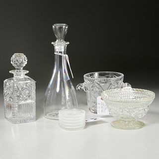 Group of glass table items