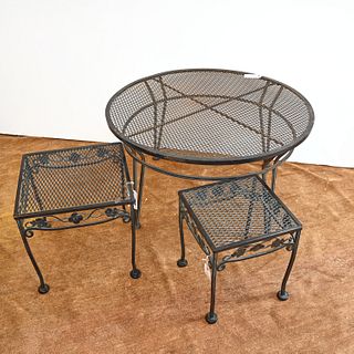 Wrought iron patio table group