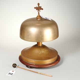 Antique French brass altar bell