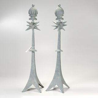 Pair French decorative spire ornaments