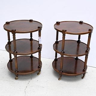 Pair Tradition House tiered side tables