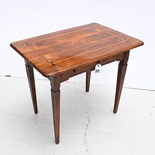 Continental Neoclassical marquetry games table