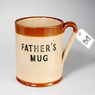 English ironstone oversized novelty "Father's Mug"