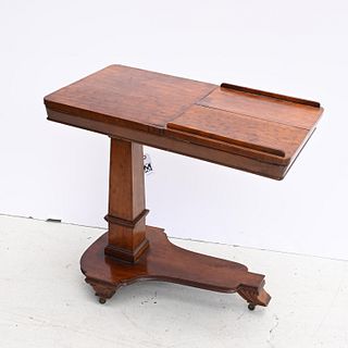 Victorian carved mahogany invalid table