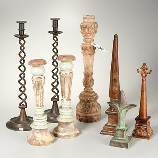 Group interior design candlesticks & obelisks