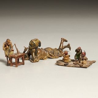 (3) Vienna bronze figural groups (incl. Bergmann)