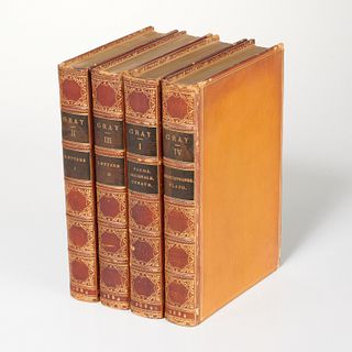 (4) Vols, Works of Thomas Gray, 1884 fine binding