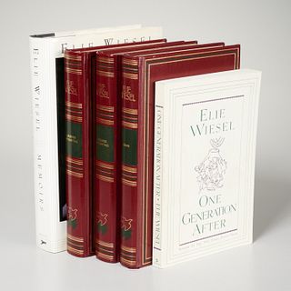 Elie Wiesel (5) vols incl. leatherbound and signed