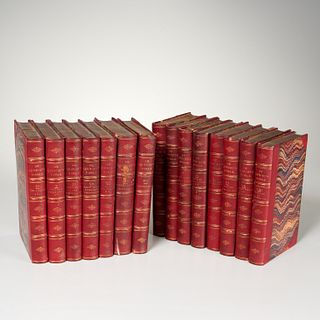 (15) Vols De Quincey's Works, fine leather binding