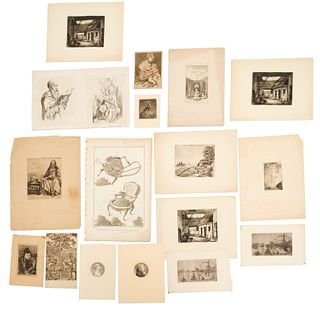 Group of (22) etchings and engravings